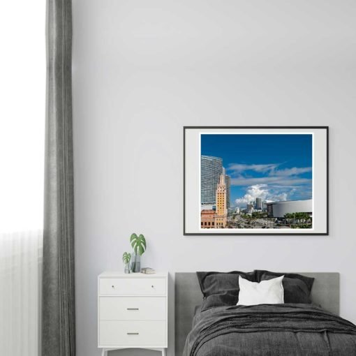 Downtown-Miami-Freedom-Tower-&-Arena-Canvas-Wall-Art