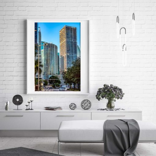 Icon-Building-Brickell-Miami-Canvas-Wall-Art-White-Frame